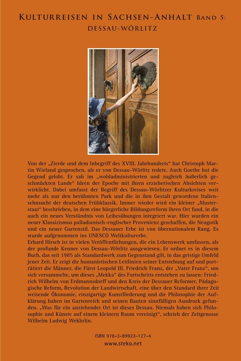 Rückseite: 9783899231274 | Dessau-Wörlitz | Aufklärung und Frühklassik | Erhard Hirsch | Buch
