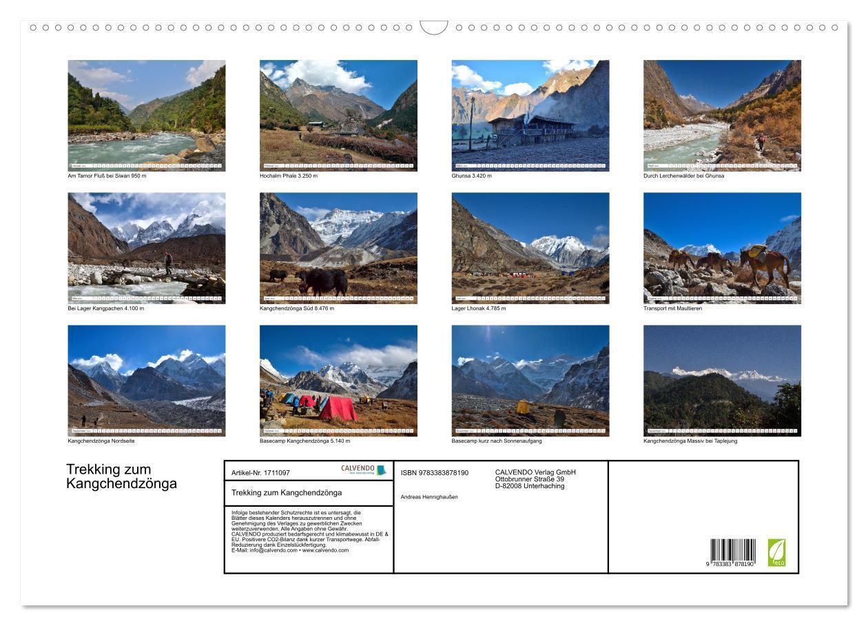 Bild: 9783383878190 | Trekking zum Kangchendzönga (Wandkalender 2025 DIN A2 quer),...