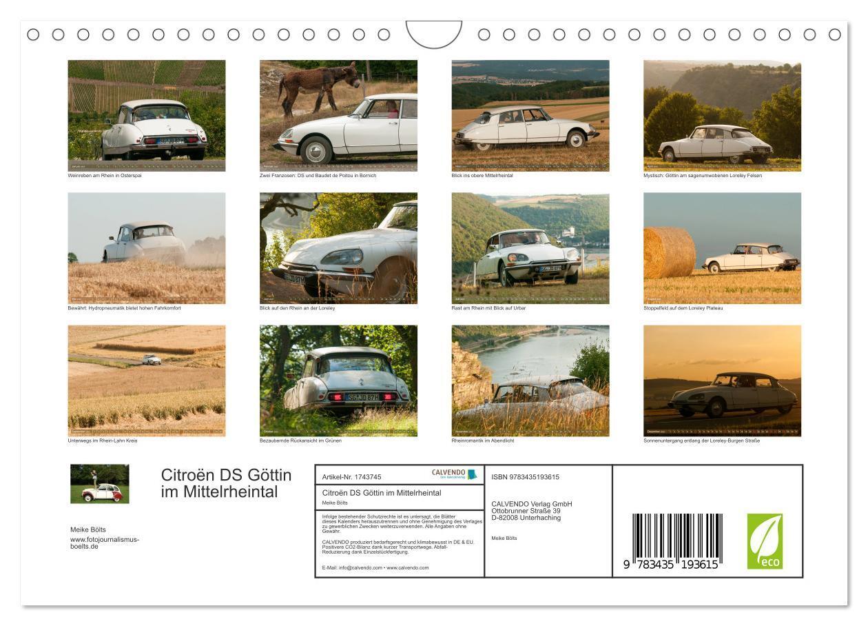 Bild: 9783435193615 | Citroën DS Göttin im Mittelrheintal (Wandkalender 2025 DIN A4...