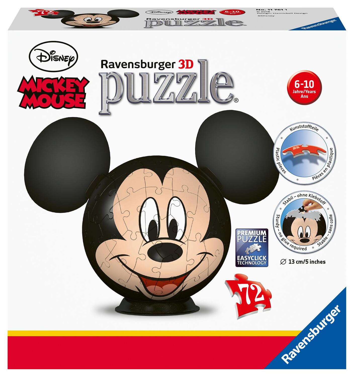 Cover: 4005556117611 | Ravensburger 3D Puzzle 11761 - Puzzle-Ball Mickey Mouse - 72 Teile...
