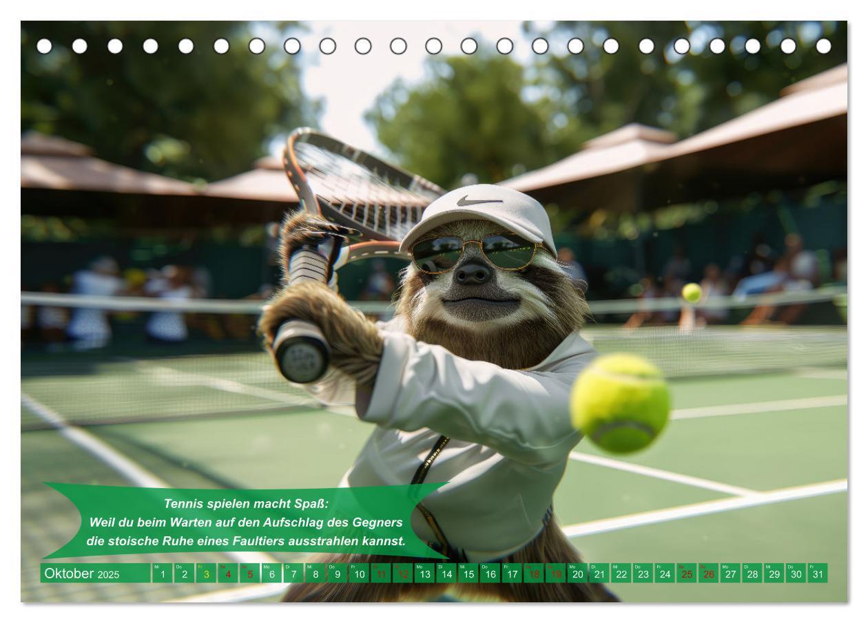 Bild: 9783457180518 | Der tierisch lustige Tennis-Kalender (Tischkalender 2025 DIN A5...