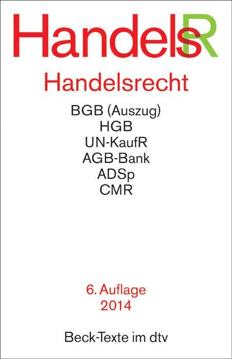 Cover: 9783423055994 | Handelsrecht | Taschenbuch | dtv-Taschenbücher Beck Texte | XXX | 2014