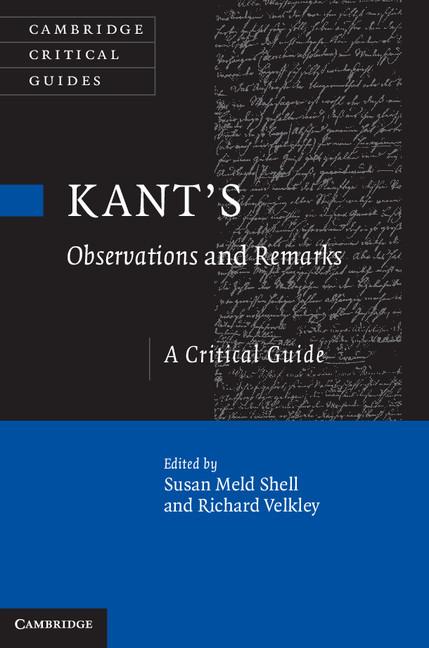 Cover: 9780521769426 | Kant's Observations and Remarks | Susan Meld Shell (u. a.) | Buch