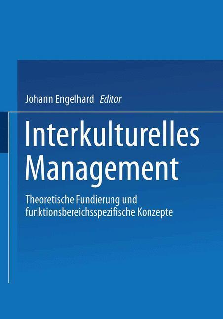 Cover: 9783409122337 | Interkulturelles Management | Johann Engelhard | Taschenbuch | xi