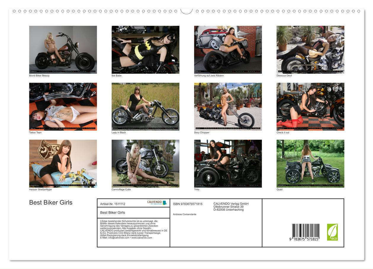 Bild: 9783675571815 | Best Biker Girls (hochwertiger Premium Wandkalender 2024 DIN A2...