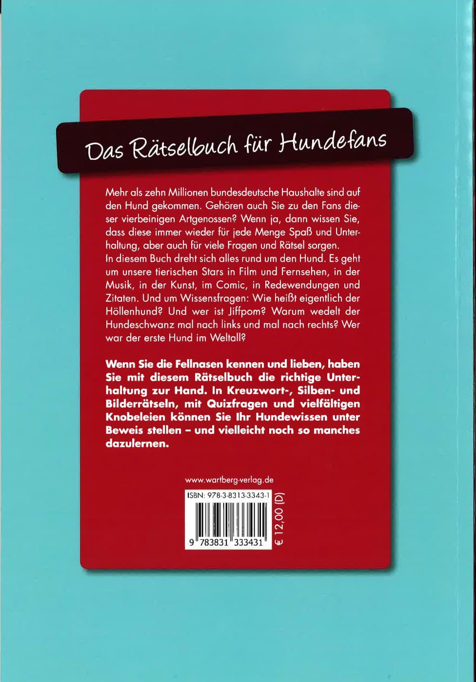 Rückseite: 9783831333431 | Das Rätselbuch für Hundefans | Rund um den Hund | Herrmann (u. a.)
