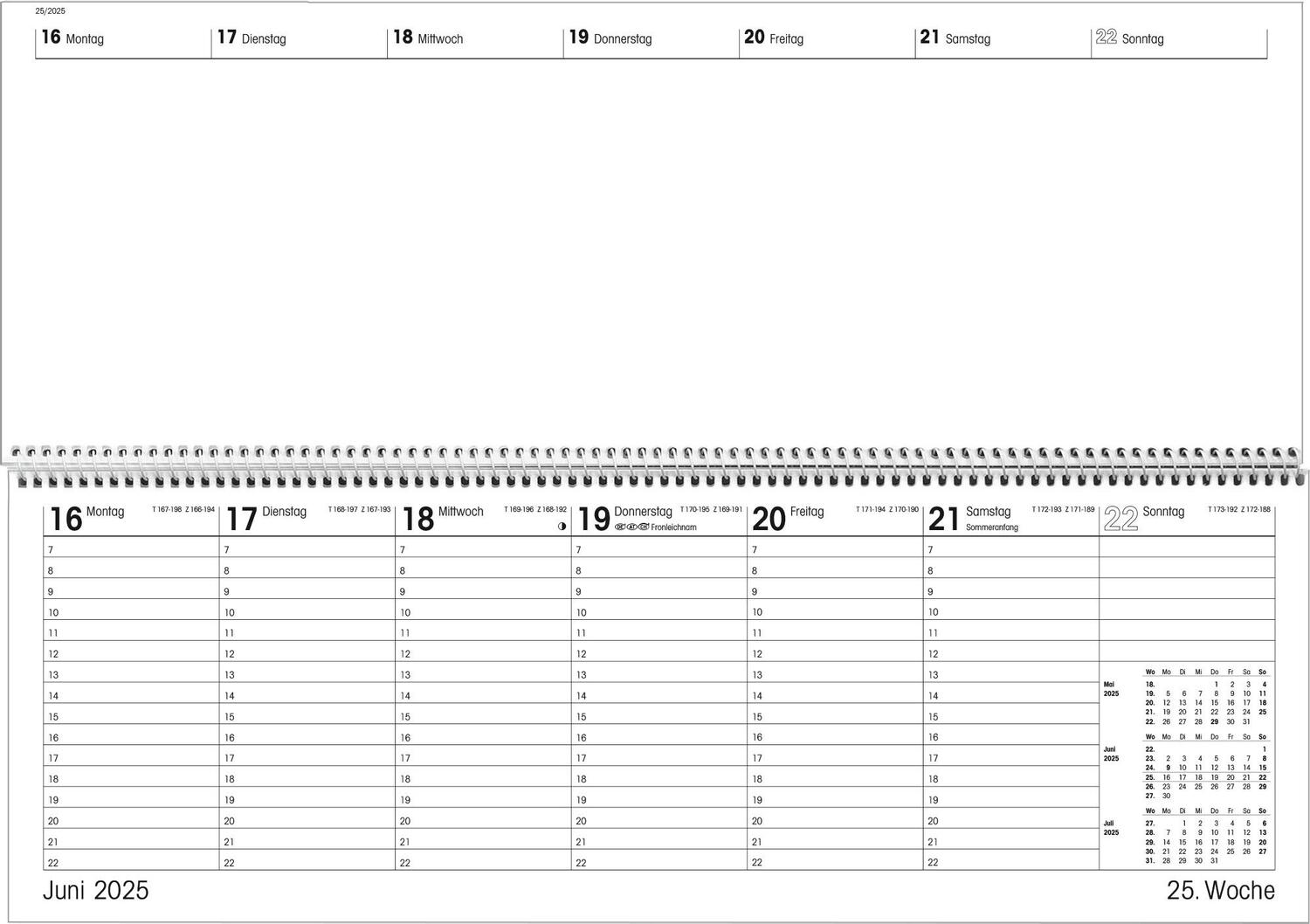 Bild: 4006928024629 | Tischquerkalender Giganta XXL Recycling 2025 - 42,2x14,8 cm - 1...