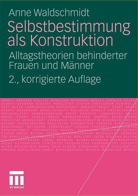 Cover: 9783531175386 | Selbstbestimmung als Konstruktion | Anne Waldschmidt | Taschenbuch