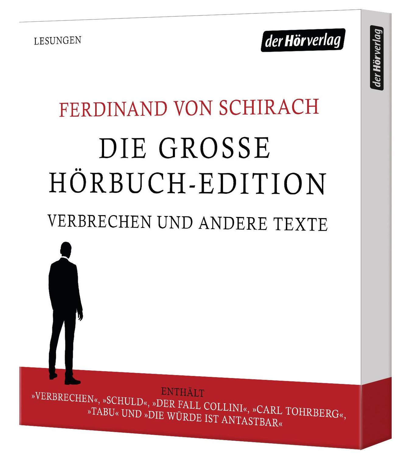 Cover: 9783844523928 | Die große Hörbuch-Edition - Verbrechen und andere Texte | Schirach