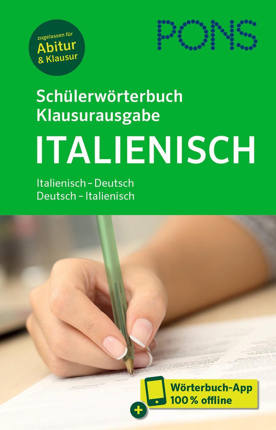 Cover: 9783125161825 | PONS Schülerwörterbuch Klausurausgabe Italienisch | Bundle | 1 Buch