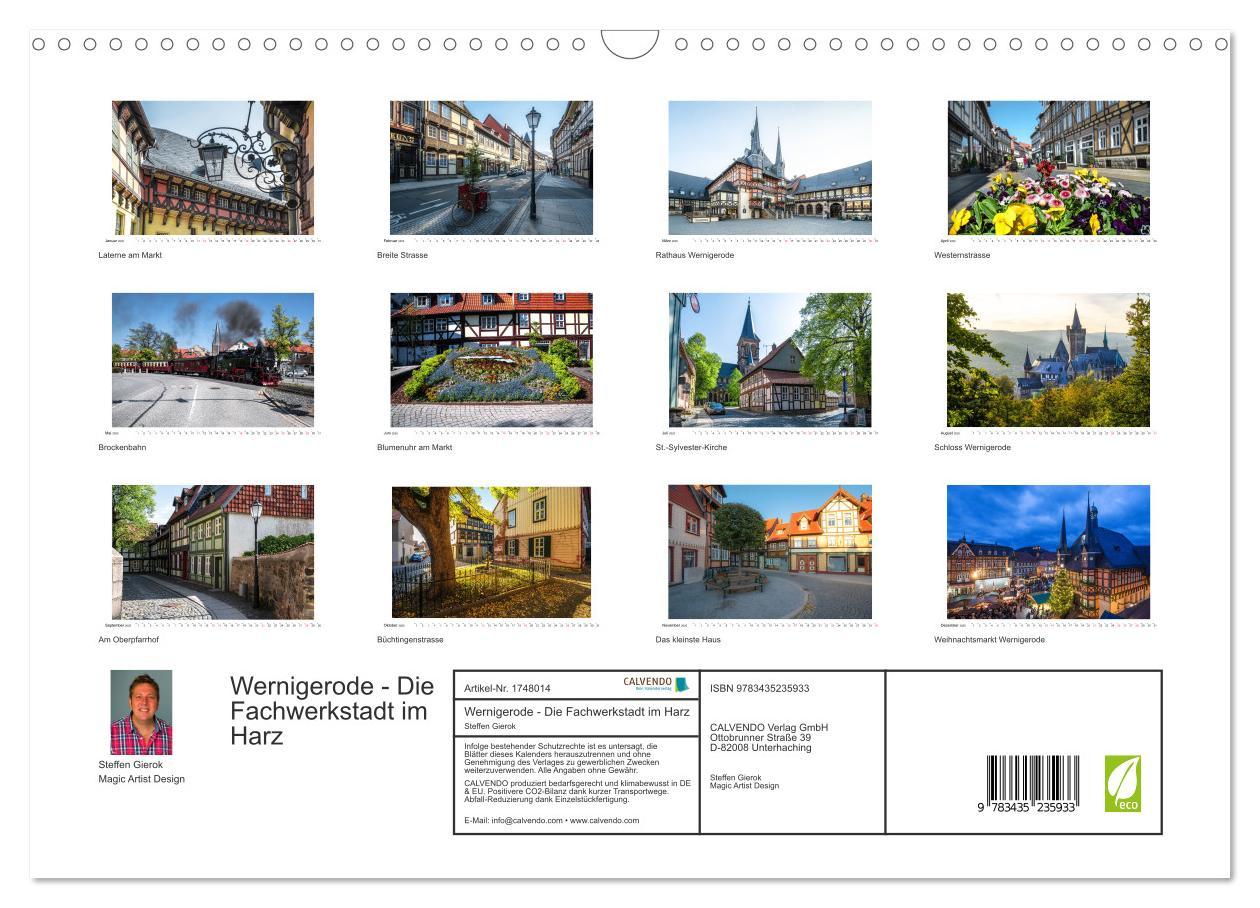 Bild: 9783435235933 | Wernigerode - Die Fachwerkstadt im Harz (Wandkalender 2025 DIN A3...