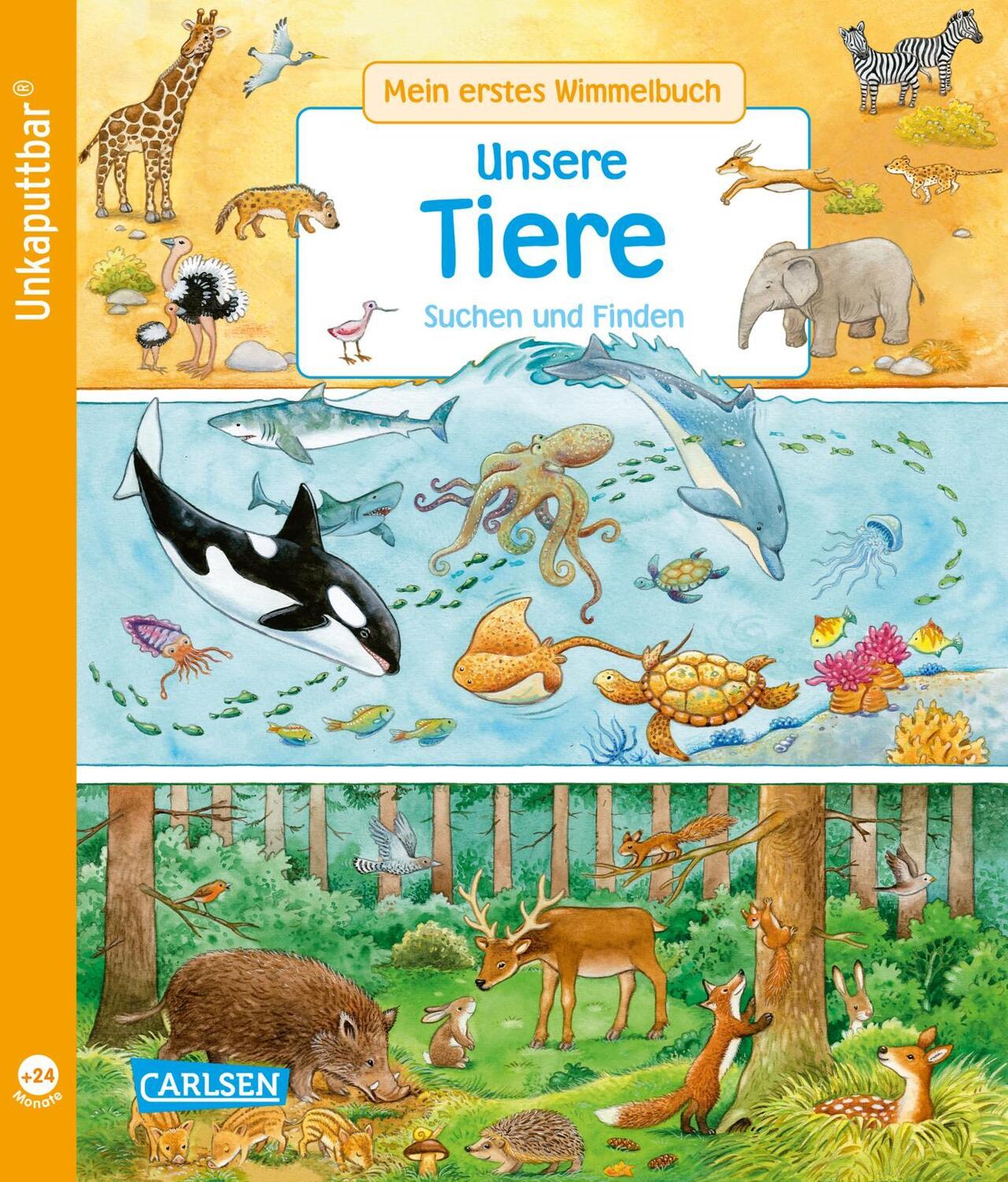 Cover: 9783551062673 | Unkaputtbar: Mein erstes Wimmelbuch: Unsere Tiere | Döring | Buch