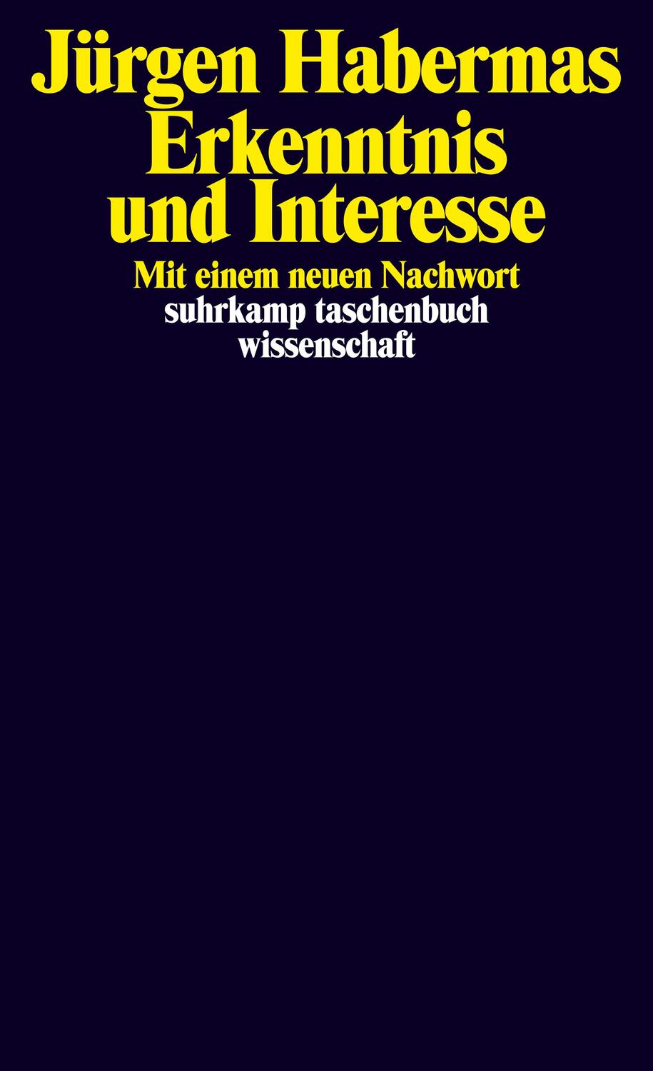 Cover: 9783518276013 | Erkenntnis und Interesse | Mit einem neuen Nachwort | Jürgen Habermas