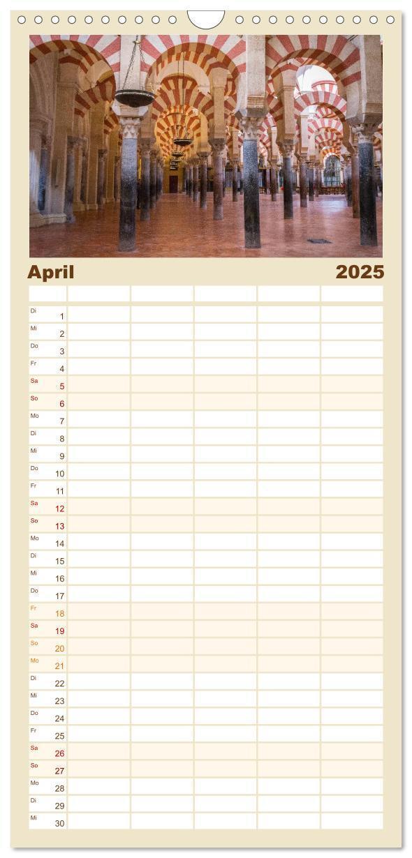 Bild: 9783457113066 | Familienplaner 2025 - Andalusien mit 5 Spalten (Wandkalender, 21 x...