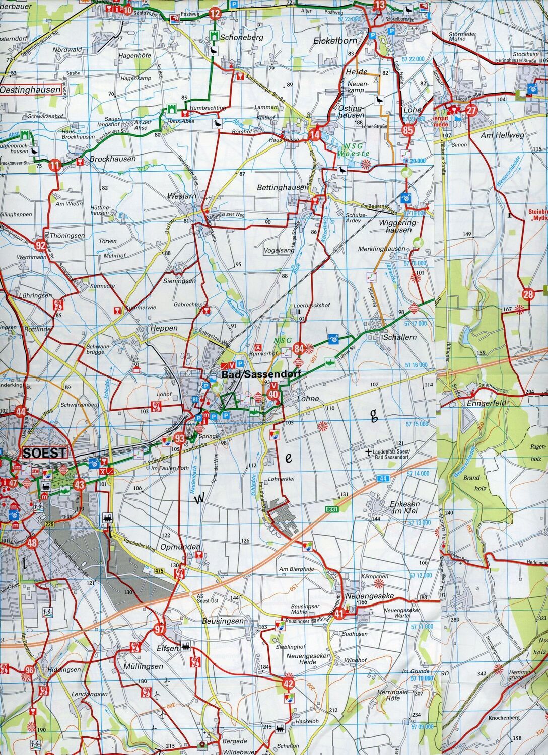 Bild: 9783969900338 | Radwanderkarte BVA Die schönsten Radtouren im Kreis Soest 1:50.000,...