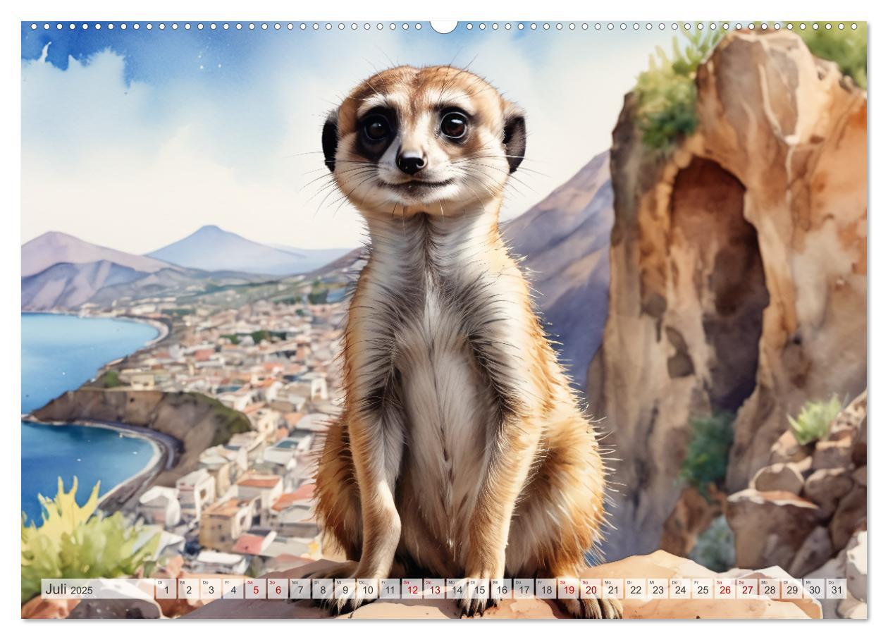 Bild: 9783383807664 | Erdmännchen in Italien (Wandkalender 2025 DIN A2 quer), CALVENDO...