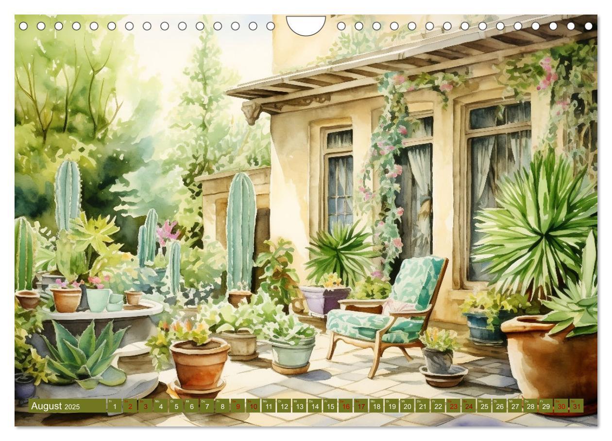 Bild: 9783383834288 | Lauschige Gartenecken (Wandkalender 2025 DIN A4 quer), CALVENDO...