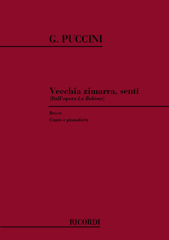 Cover: 9790040993493 | Vecchia Zimarra, Senti | Giacomo Puccini | Partitur | 1984 | Ricordi