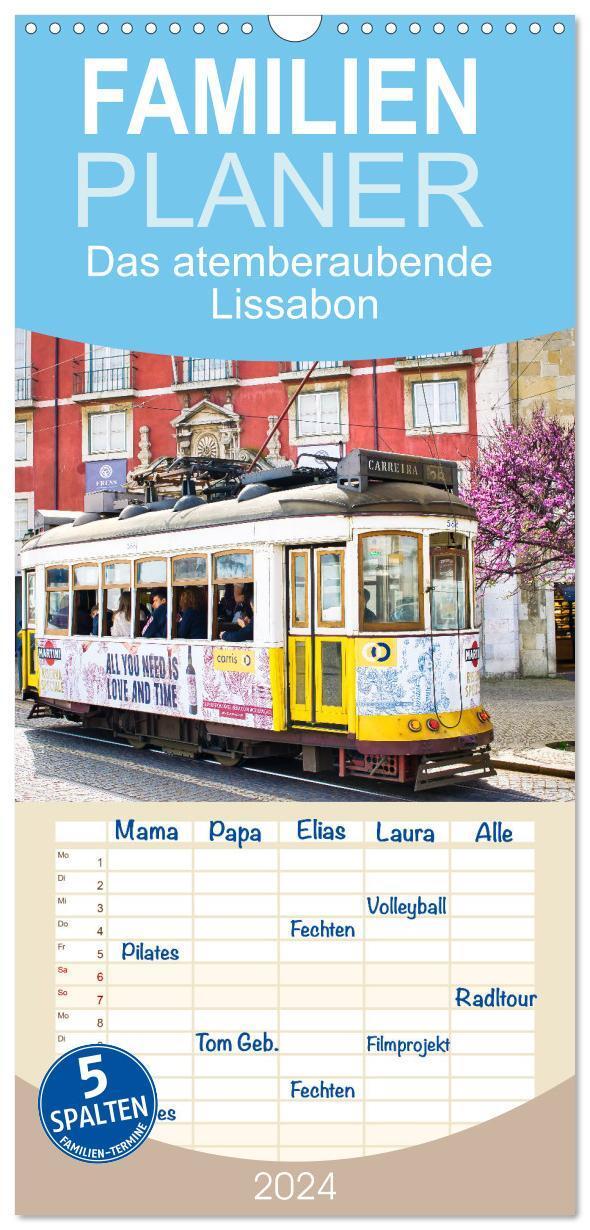 Cover: 9783675656444 | Familienplaner 2024 - Das atemberaubende Lissabon mit 5 Spalten...