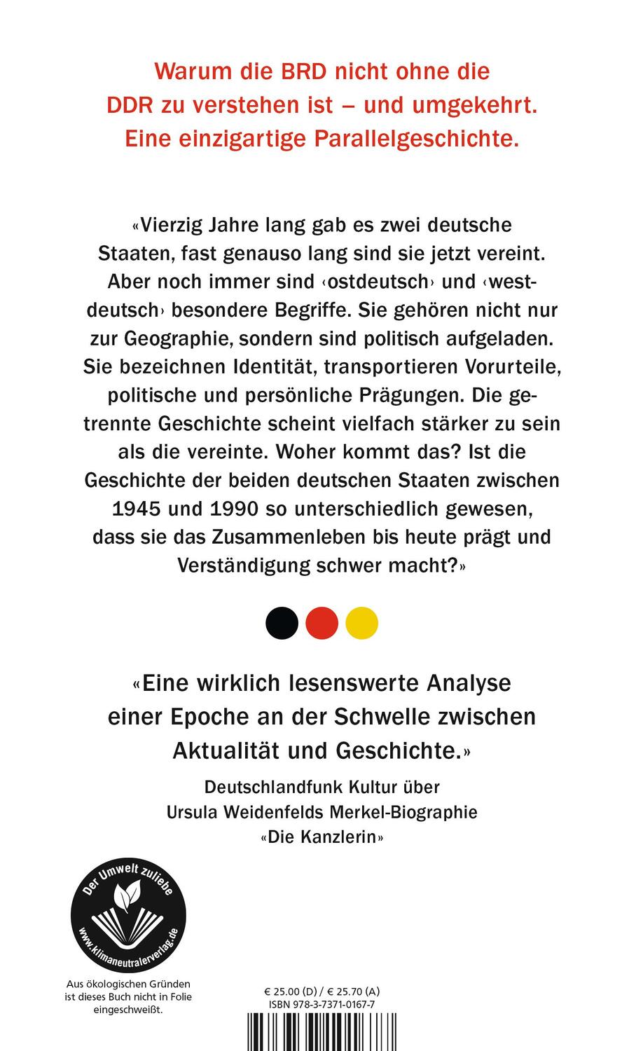 Rückseite: 9783737101677 | Das doppelte Deutschland | Eine Parallelgeschichte, 1949 - 1990 | Buch