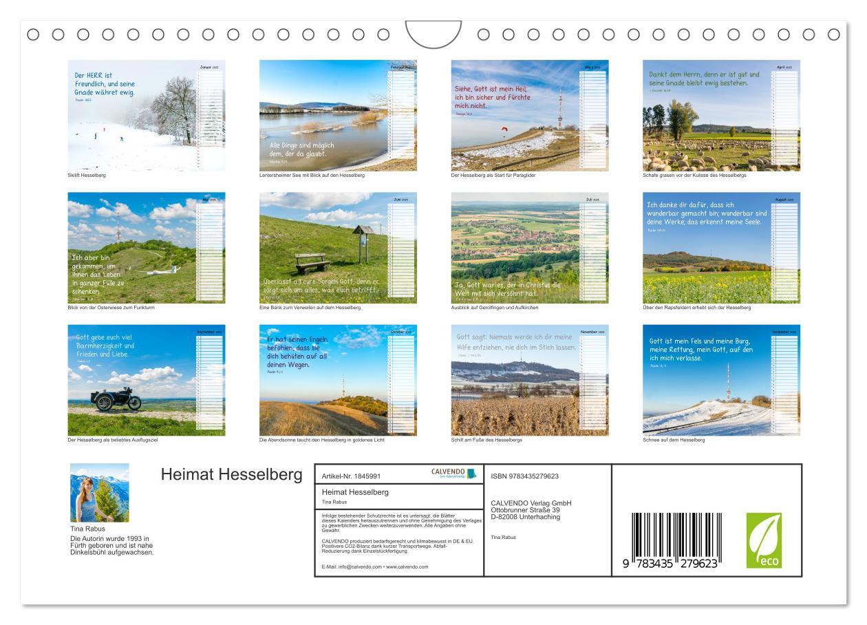 Bild: 9783435279623 | Heimat Hesselberg (Wandkalender 2025 DIN A4 quer), CALVENDO...