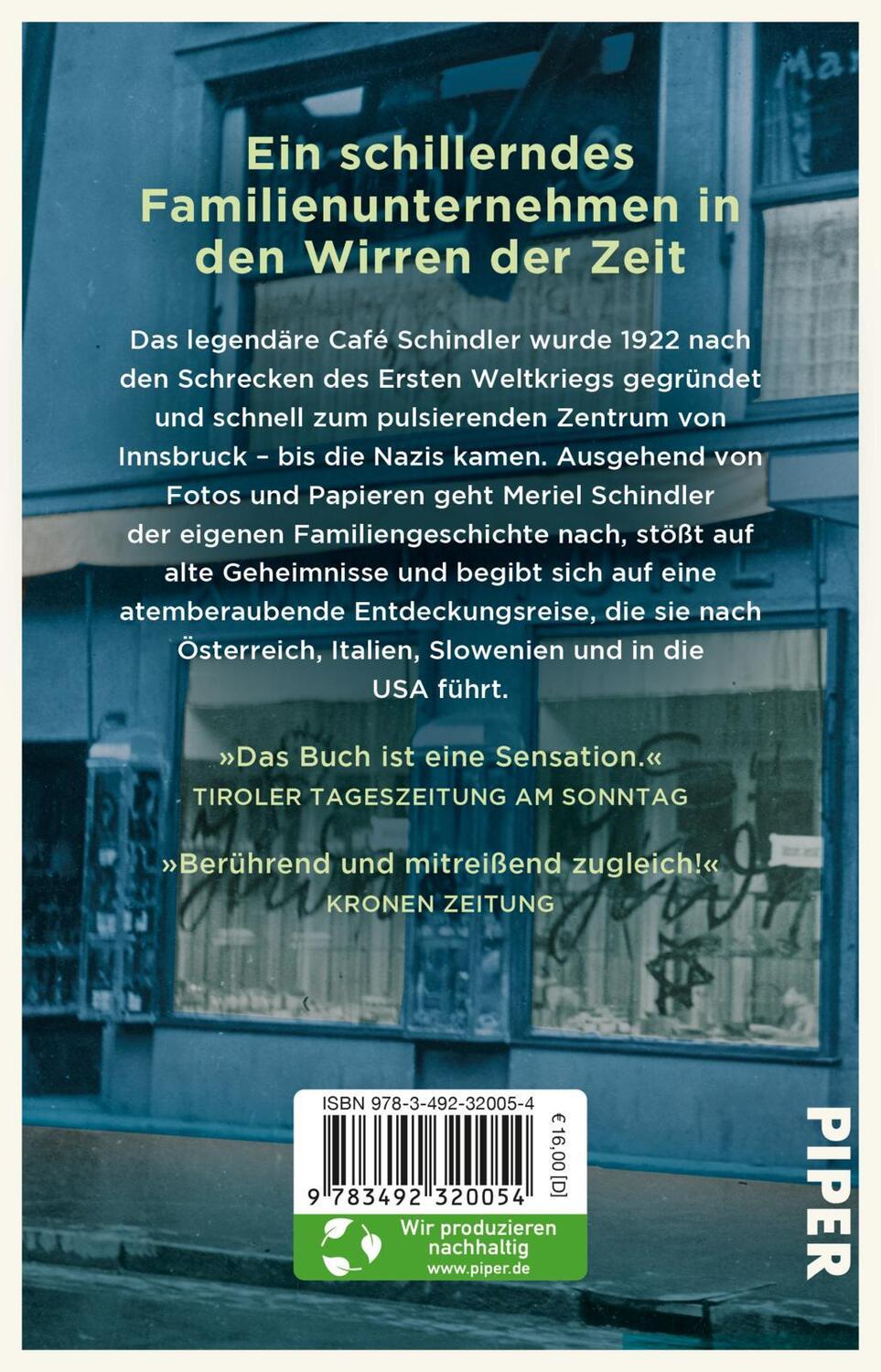 Rückseite: 9783492320054 | Café Schindler | Meriel Schindler | Taschenbuch | 480 S. | Deutsch