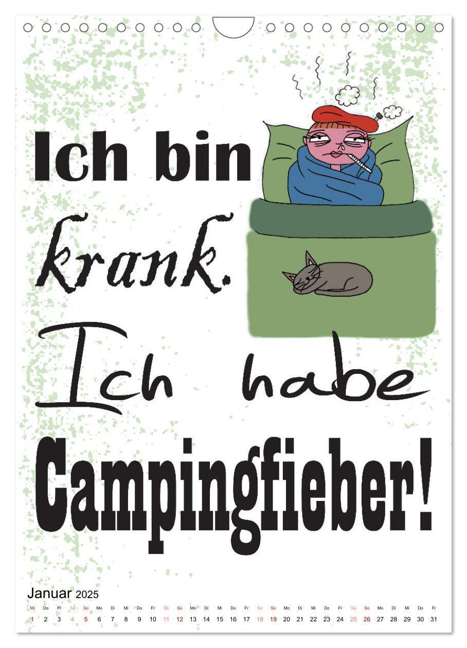 Bild: 9783435889983 | CampingSprüche (Wandkalender 2025 DIN A4 hoch), CALVENDO...