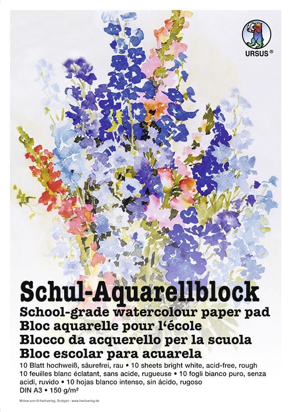 Cover: 4008525003892 | URSUS Zeichen und Künstlerbedarf Schul-Aquarellblock 150 g/m², DIN...