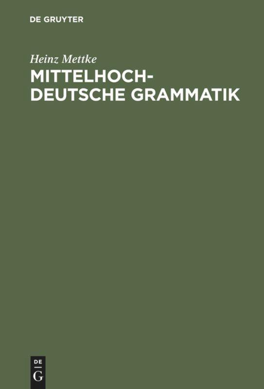 Cover: 9783484890022 | Mittelhochdeutsche Grammatik | Heinz Mettke | Buch | Deutsch | 1995