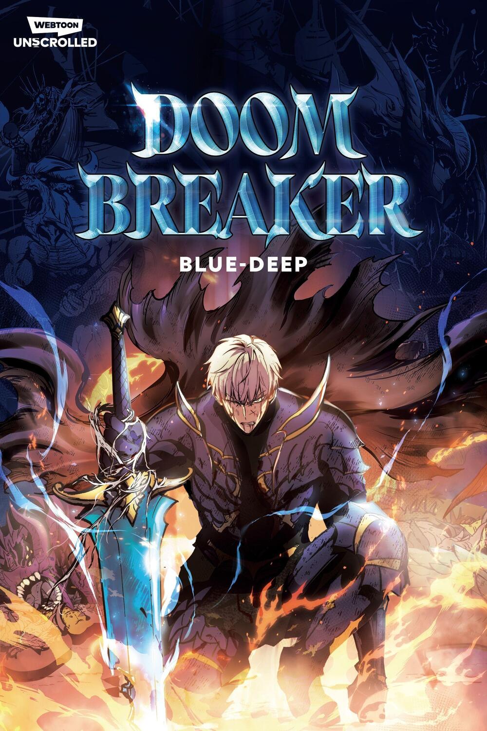 Cover: 9781990259883 | Doom Breaker Volume 1: A Webtoon Unscrolled Graphic Novel | Blue-Deep