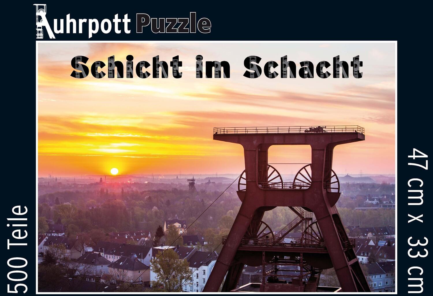 Cover: 4260029829976 | Ruhrpott Puzzle "Schicht im Schacht" | 30 Minuten, 2-6 Spieler | Spiel