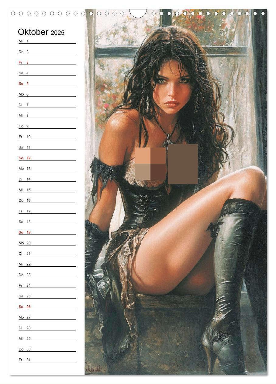 Bild: 9783457207116 | Sinnliche Kunst. Erotische Frauen Paintings (Wandkalender 2025 DIN...