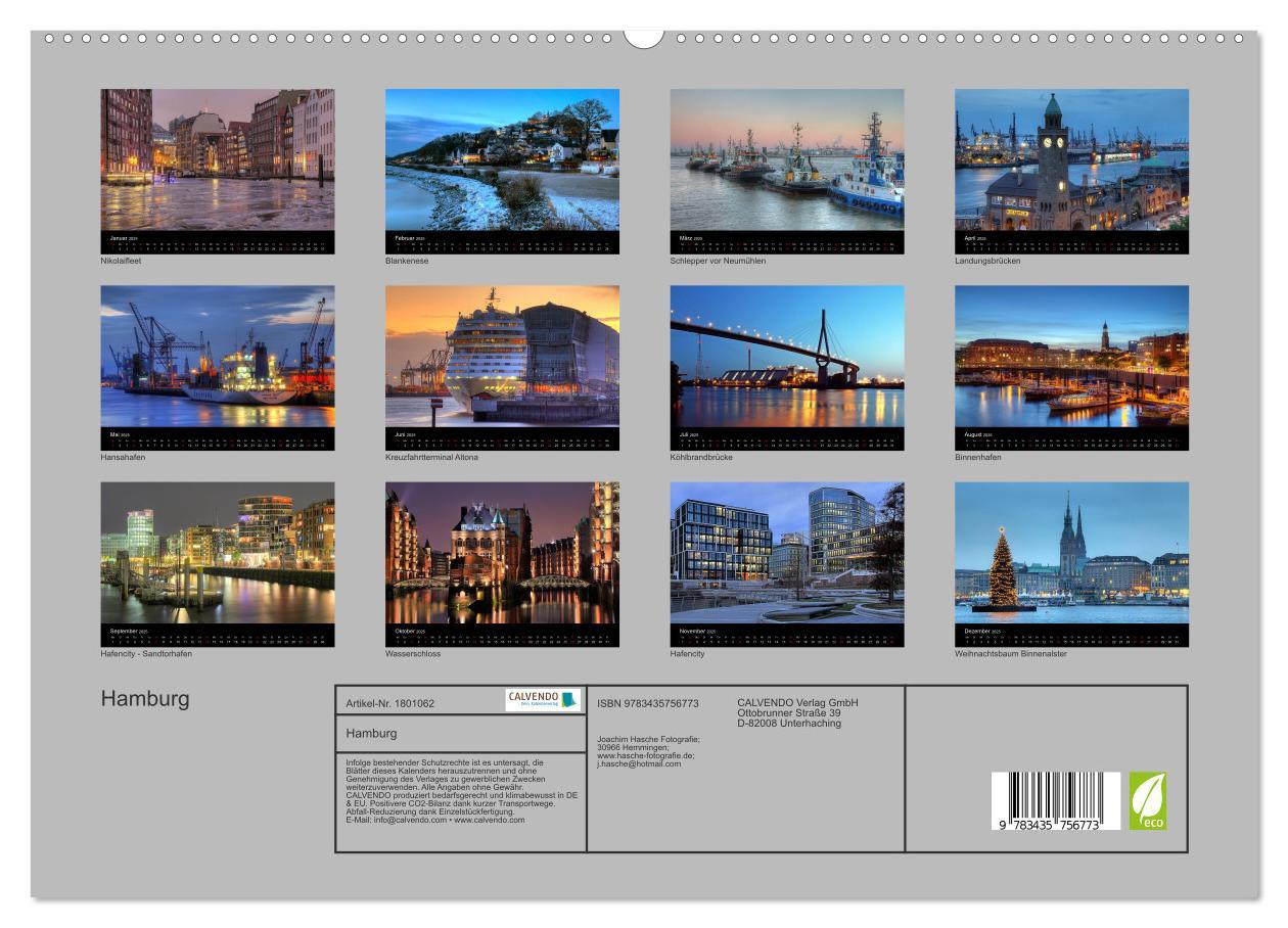 Bild: 9783435756773 | Hamburg (hochwertiger Premium Wandkalender 2025 DIN A2 quer),...