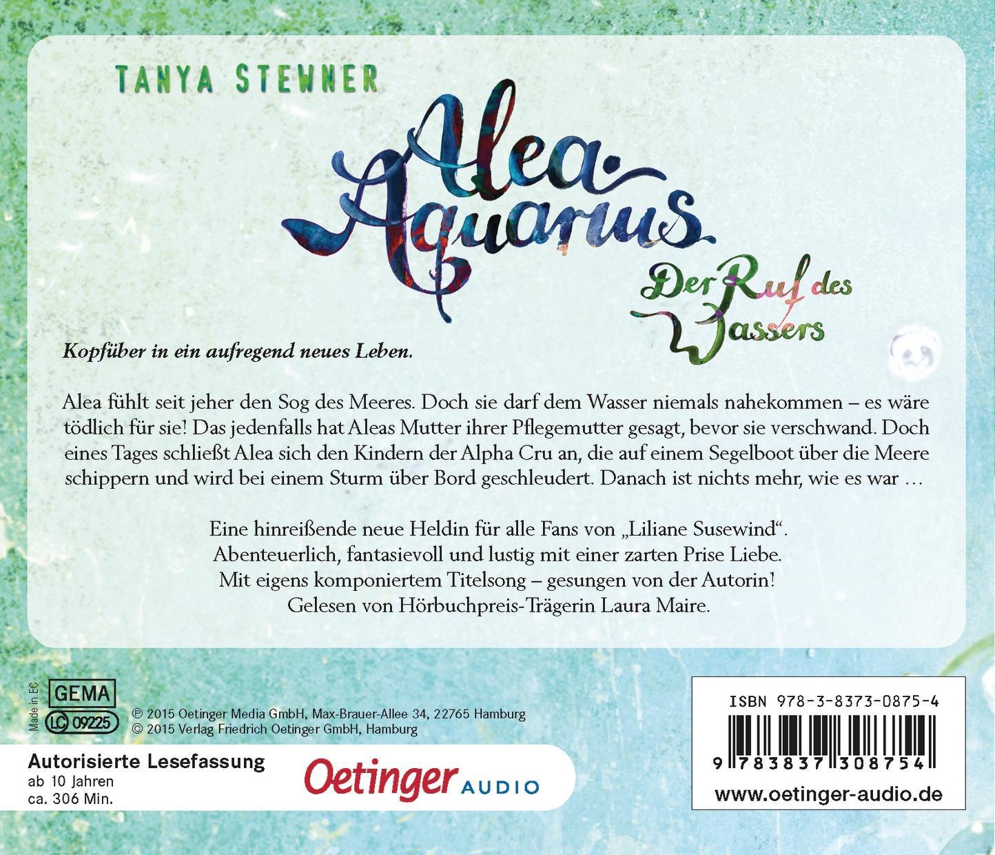 Rückseite: 9783837308754 | Alea Aquarius 1. Der Ruf des Wassers | Tanya Stewner | Audio-CD | 2015