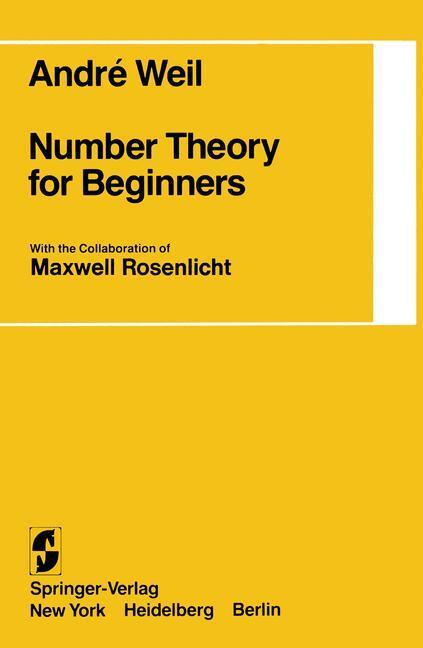 Cover: 9780387903811 | Number Theory for Beginners | Andre Weil | Taschenbuch | Paperback
