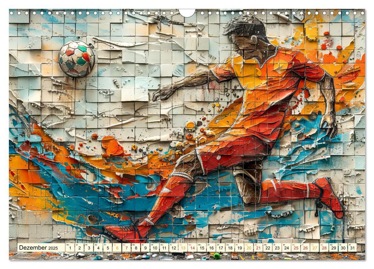 Bild: 9783383801228 | Fußball Graffiti - sportliche Kunst (Wandkalender 2025 DIN A3...