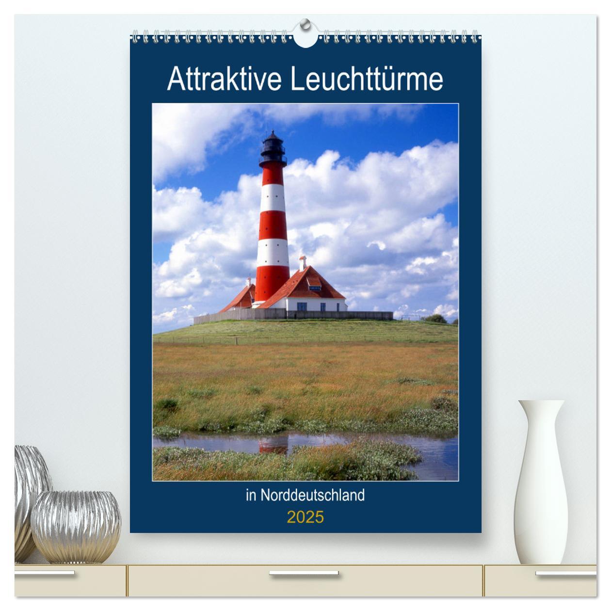 Cover: 9783435963034 | Attraktive Leuchttürme (hochwertiger Premium Wandkalender 2025 DIN...