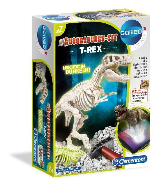 Bild: 8005125694044 | Ausgrabungs-Set - T-Rex fluoreszierend (Experimentierkasten) | Spiel