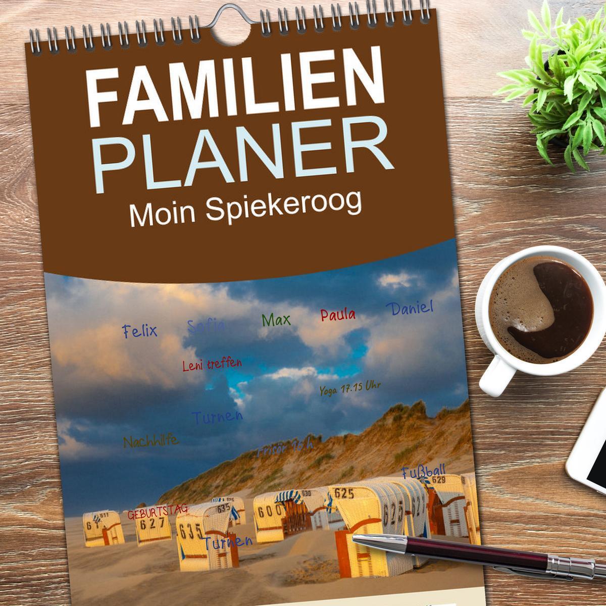 Bild: 9783457098189 | Familienplaner 2025 - Moin Spiekeroog mit 5 Spalten (Wandkalender,...