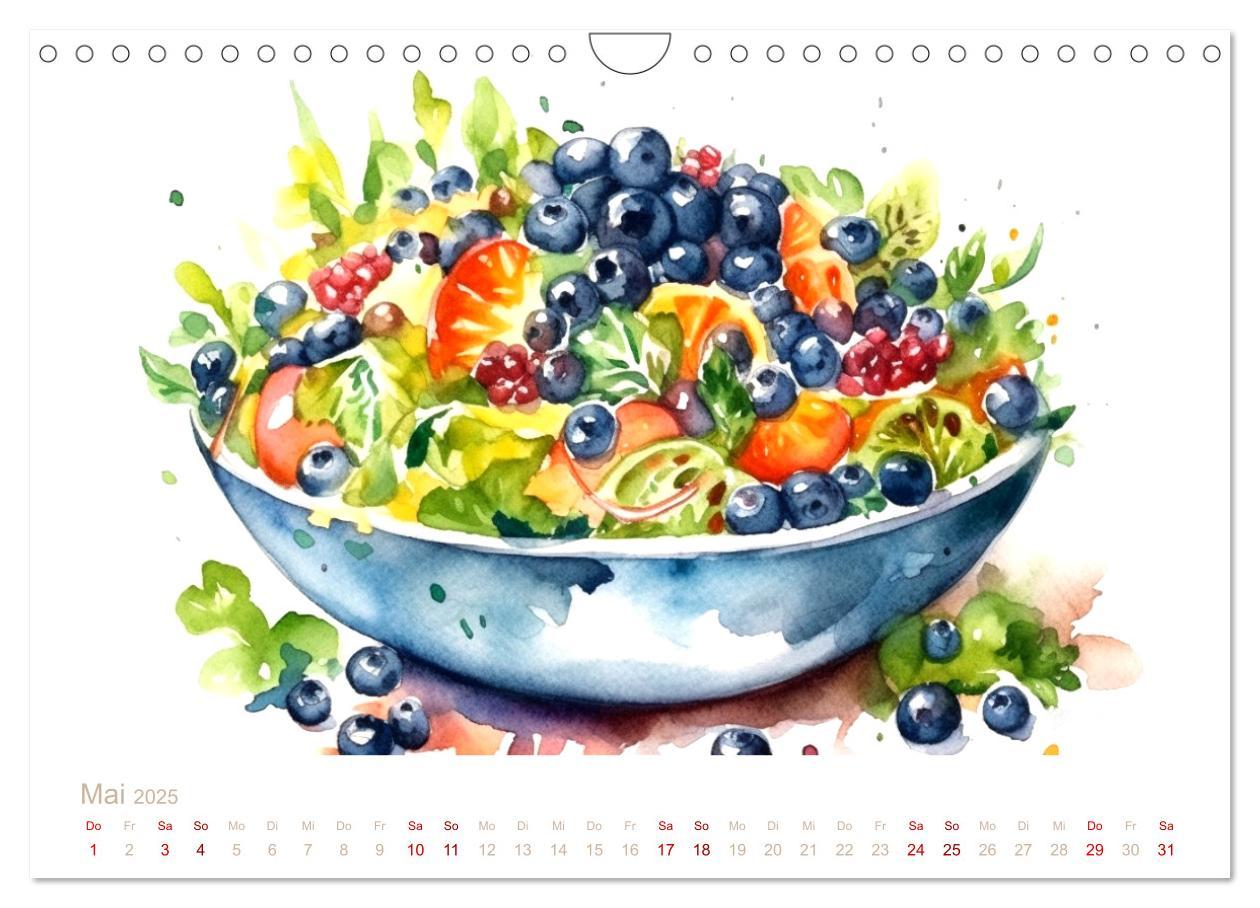 Bild: 9783435014989 | FAST FOOD AQUARELLE (Wandkalender 2025 DIN A4 quer), CALVENDO...