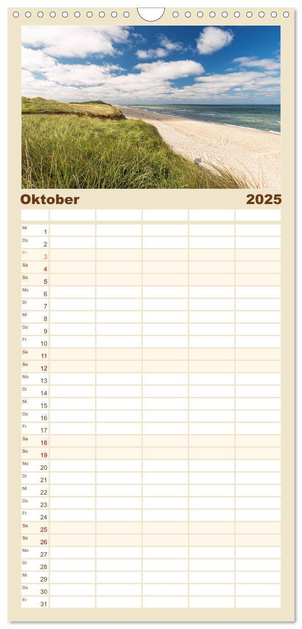 Bild: 9783457112953 | Familienplaner 2025 - Sehnsucht Sylt mit 5 Spalten (Wandkalender,...