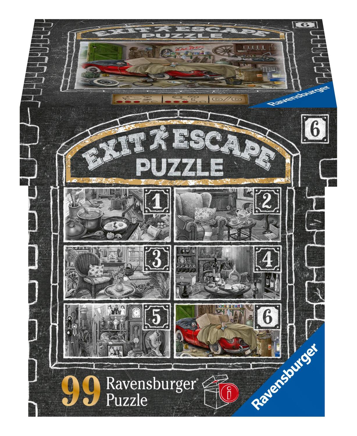 Cover: 4005556168828 | Ravensburger EXIT Puzzle 16882 - Im Gutshaus Garage - 99 Teile...