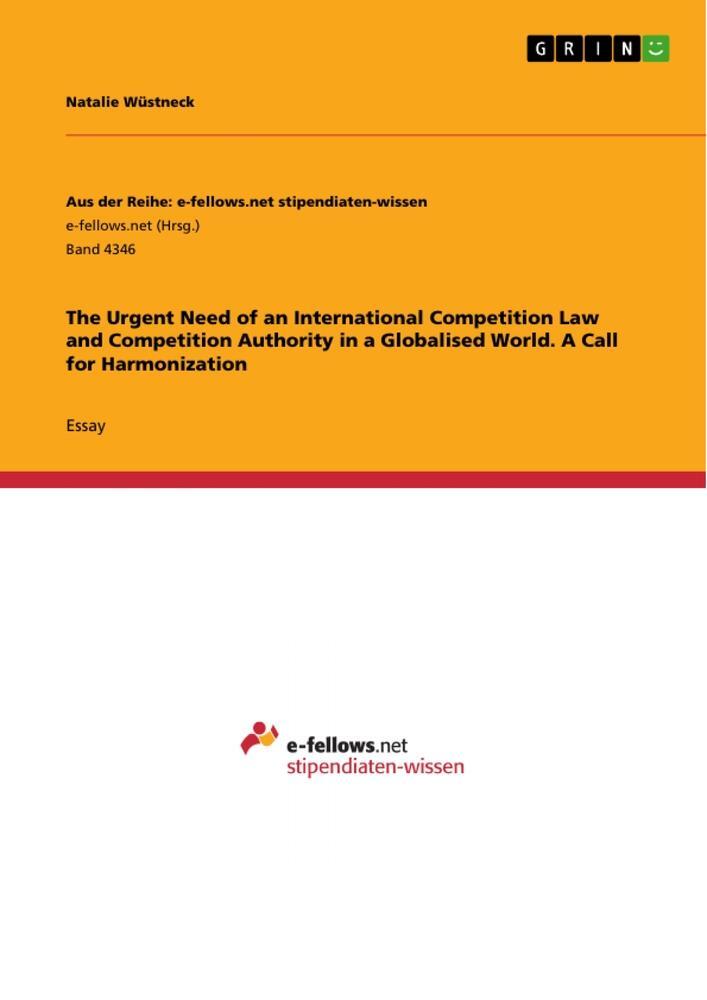 Cover: 9783963559587 | The Urgent Need of an International Competition Law and Competition...