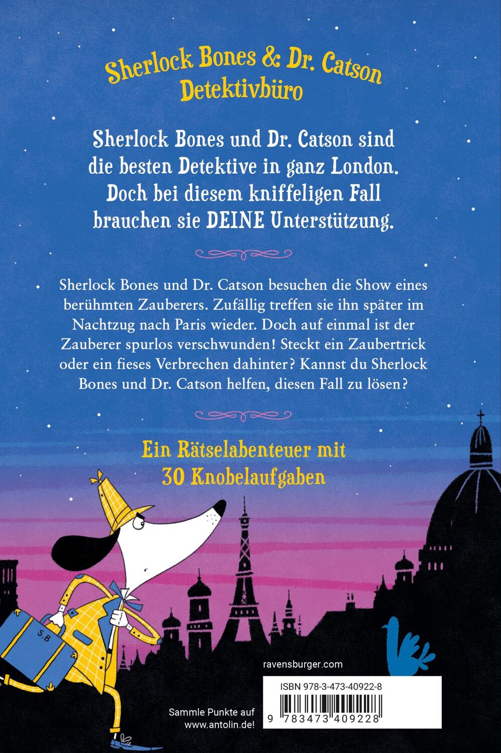 Rückseite: 9783473409228 | Meisterdetektiv Sherlock Bones. Ein spannender Rätselkrimi zum...