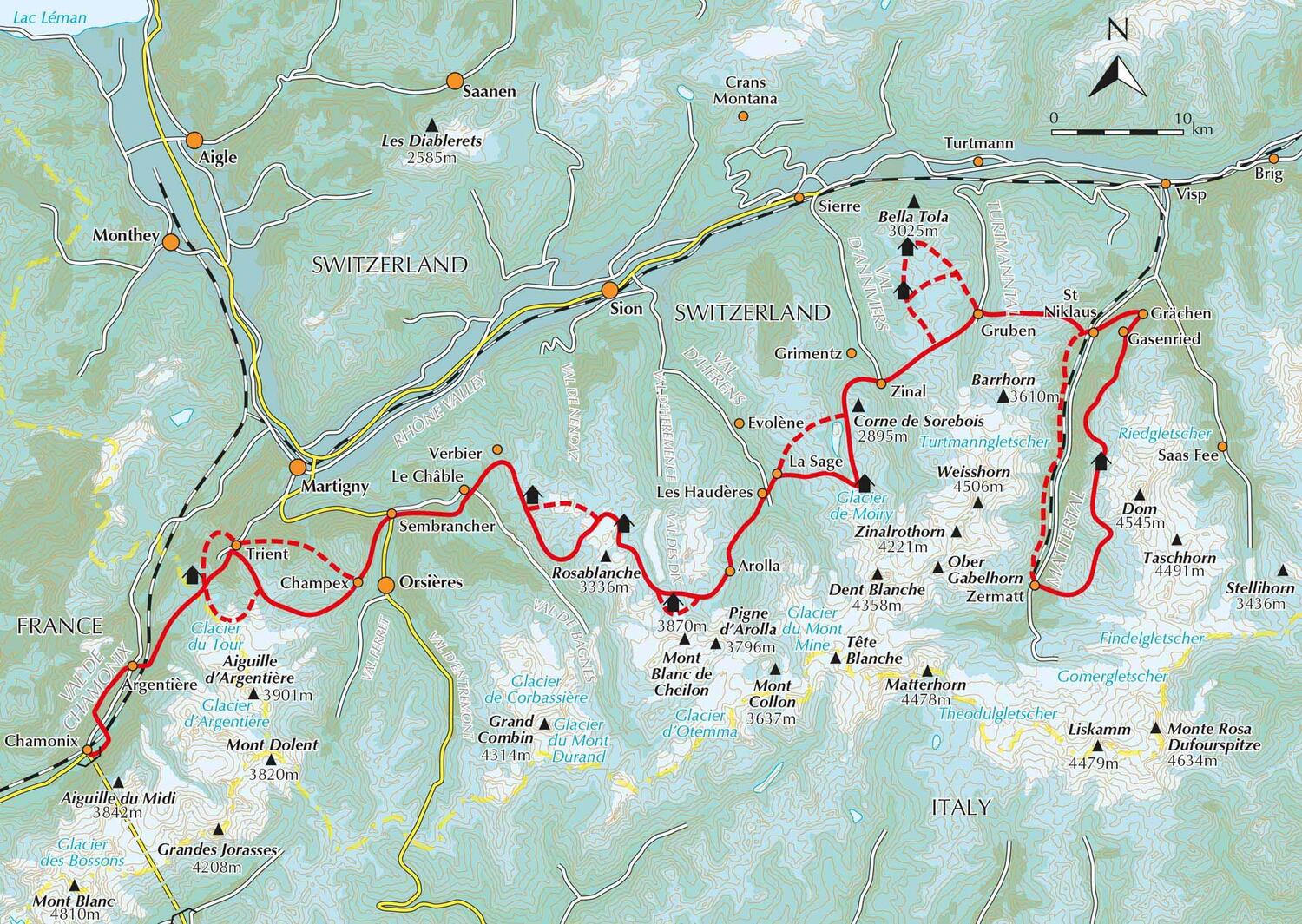 Bild: 9781786311382 | Trekking Chamonix to Zermatt | The classic Walker's Haute Route | Buch