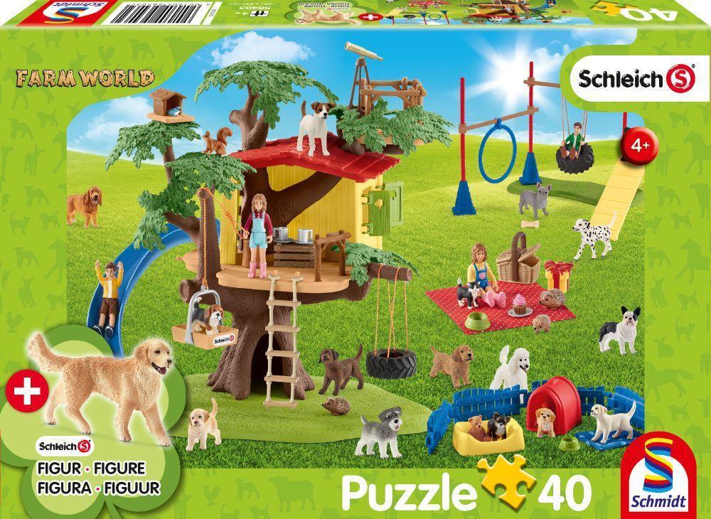Cover: 4001504564032 | Farm World, Fröhliche Hunde. Puzzle 40 Teile, mit Add-on (eine...