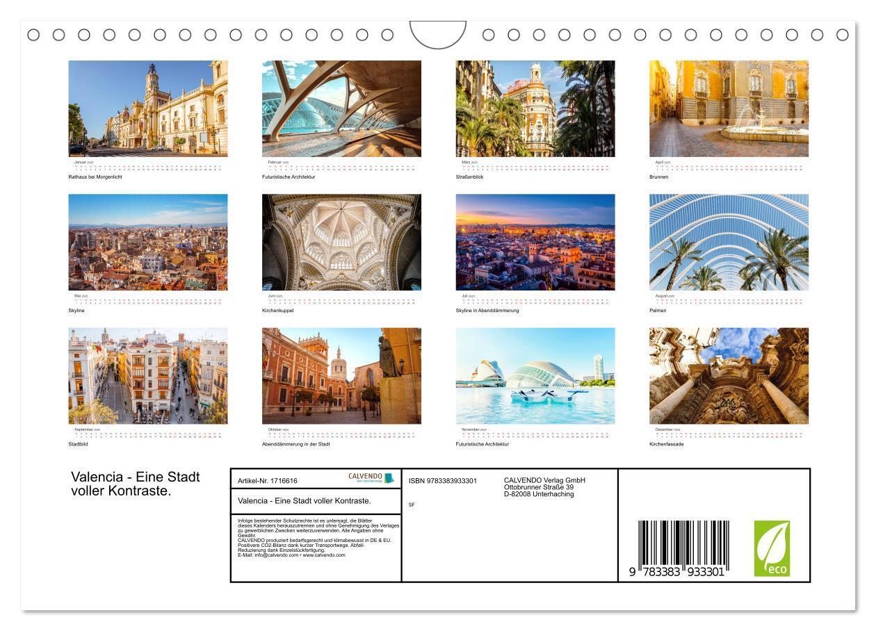 Bild: 9783383933301 | Valencia - Eine Stadt voller Kontraste. (Wandkalender 2025 DIN A4...