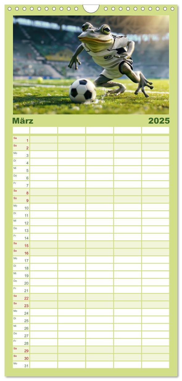 Bild: 9783457194706 | Familienplaner 2025 - Der tierisch lustige Fußballkalender mit 5...