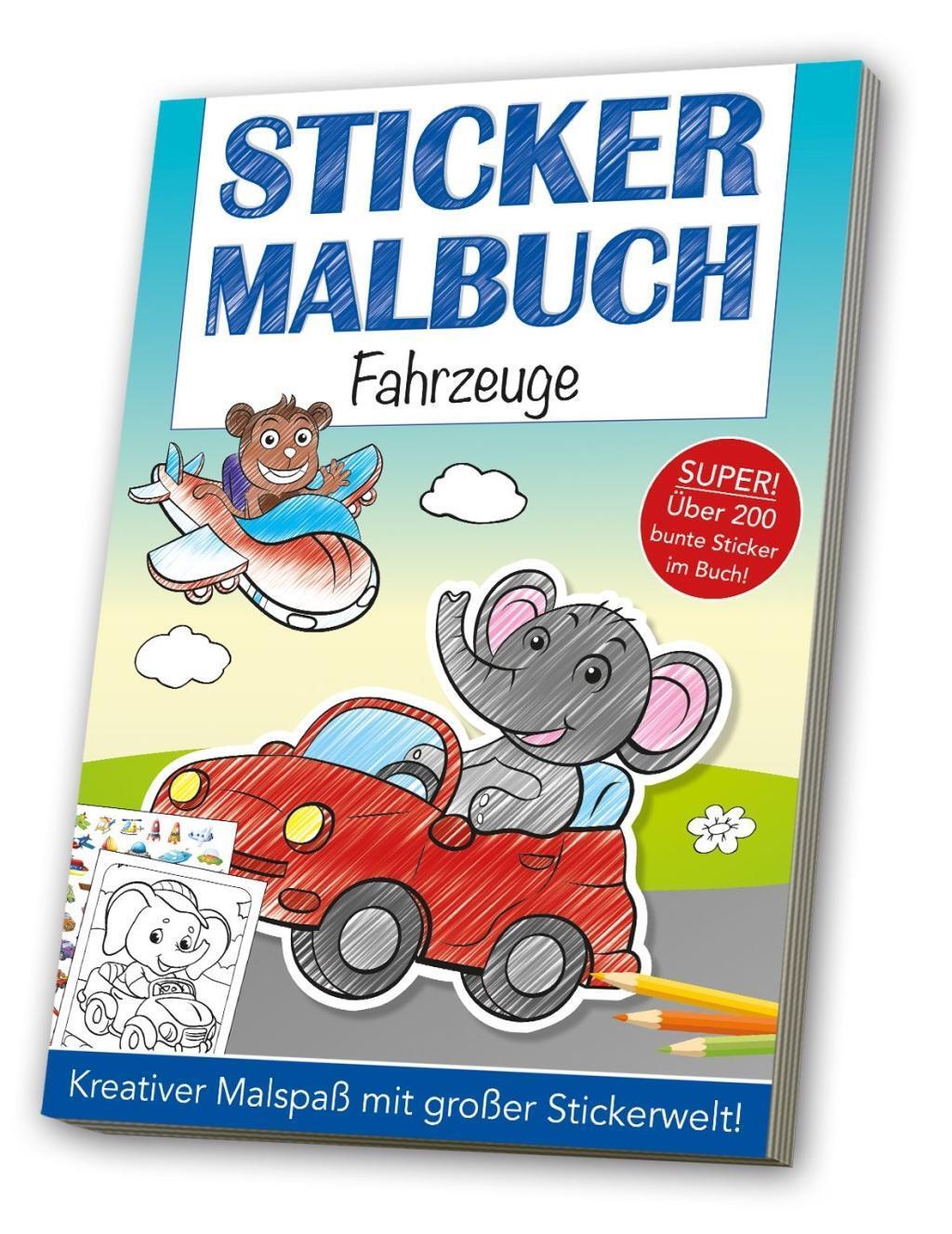 Cover: 4019393982783 | Stickermalbuch: Fahrzeuge | Broschüre | Deutsch | 2017