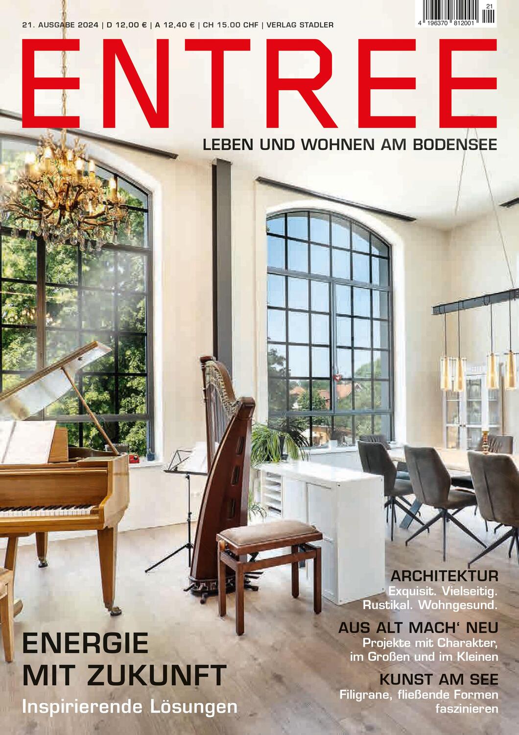 Cover: 9783797707864 | ENTREE - Leben und Wohnen am Bodensee | 21. Ausgabe 2024 | Stadler